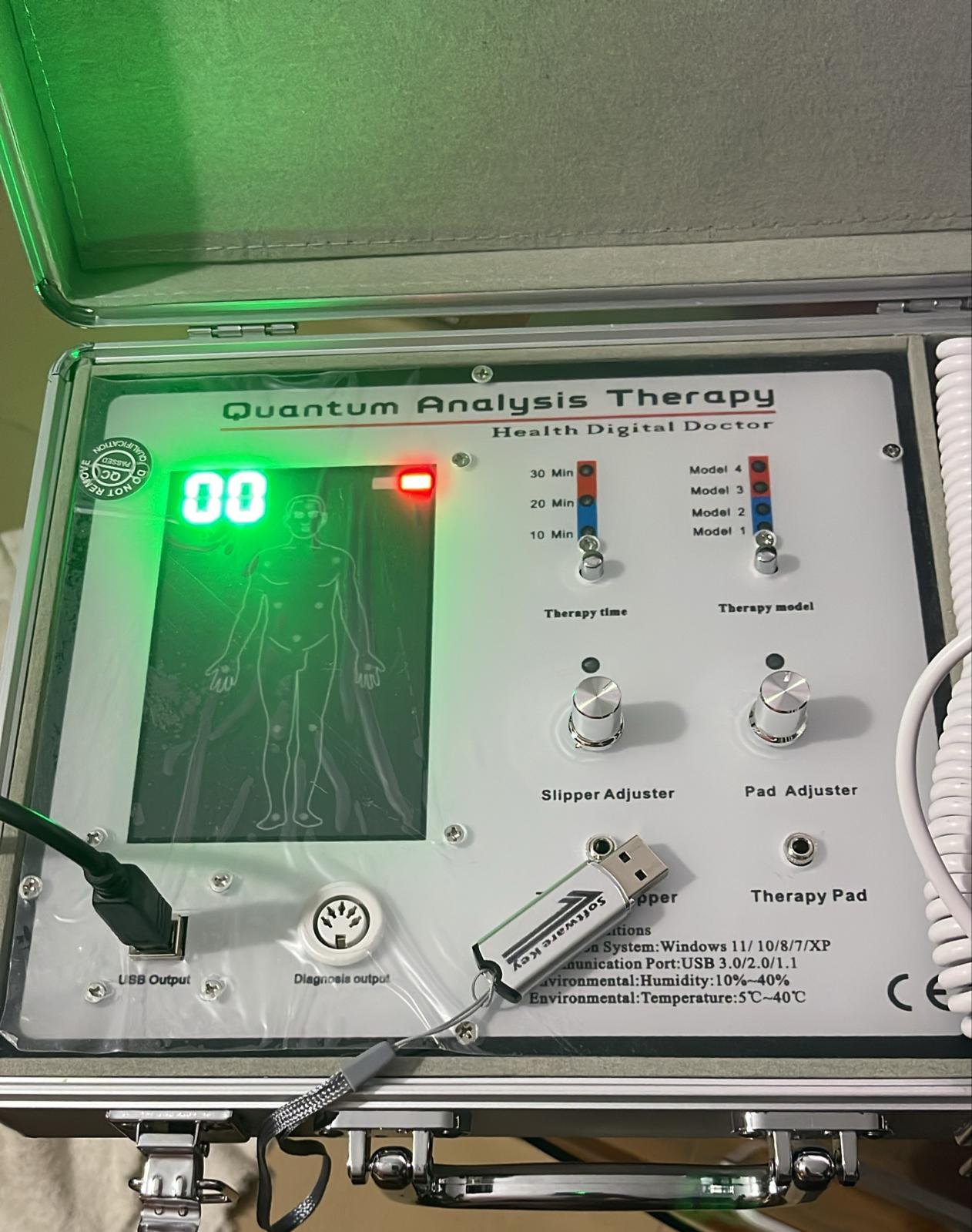Paso a paso uso del analizador cuantico de resonancia magnetica
