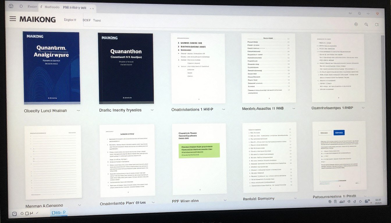 Biblioteca de recursos digitales MAIKONG incluyendo manuales PDF y material de capacitación