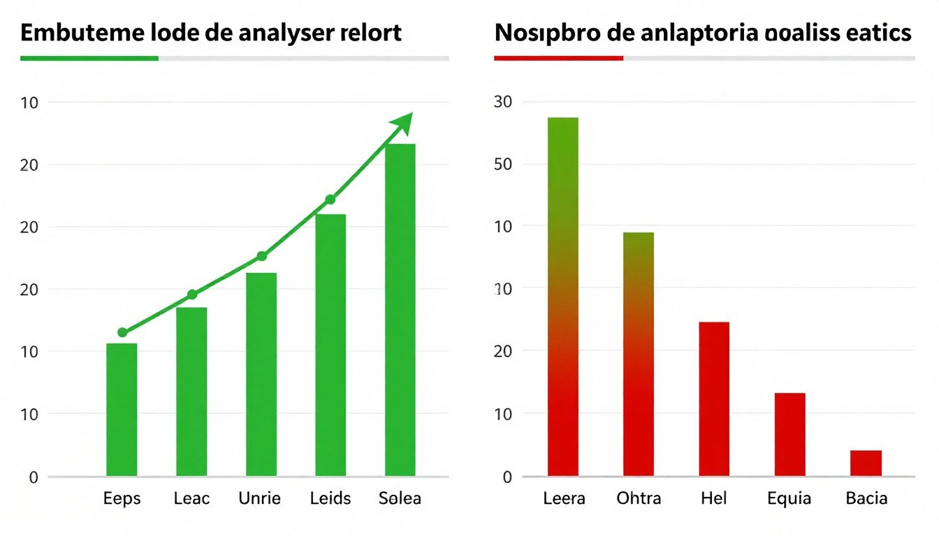 Comparación de resultados de análisis cuántico mostrando reportes antes y después con mejoras en indicadores de salud