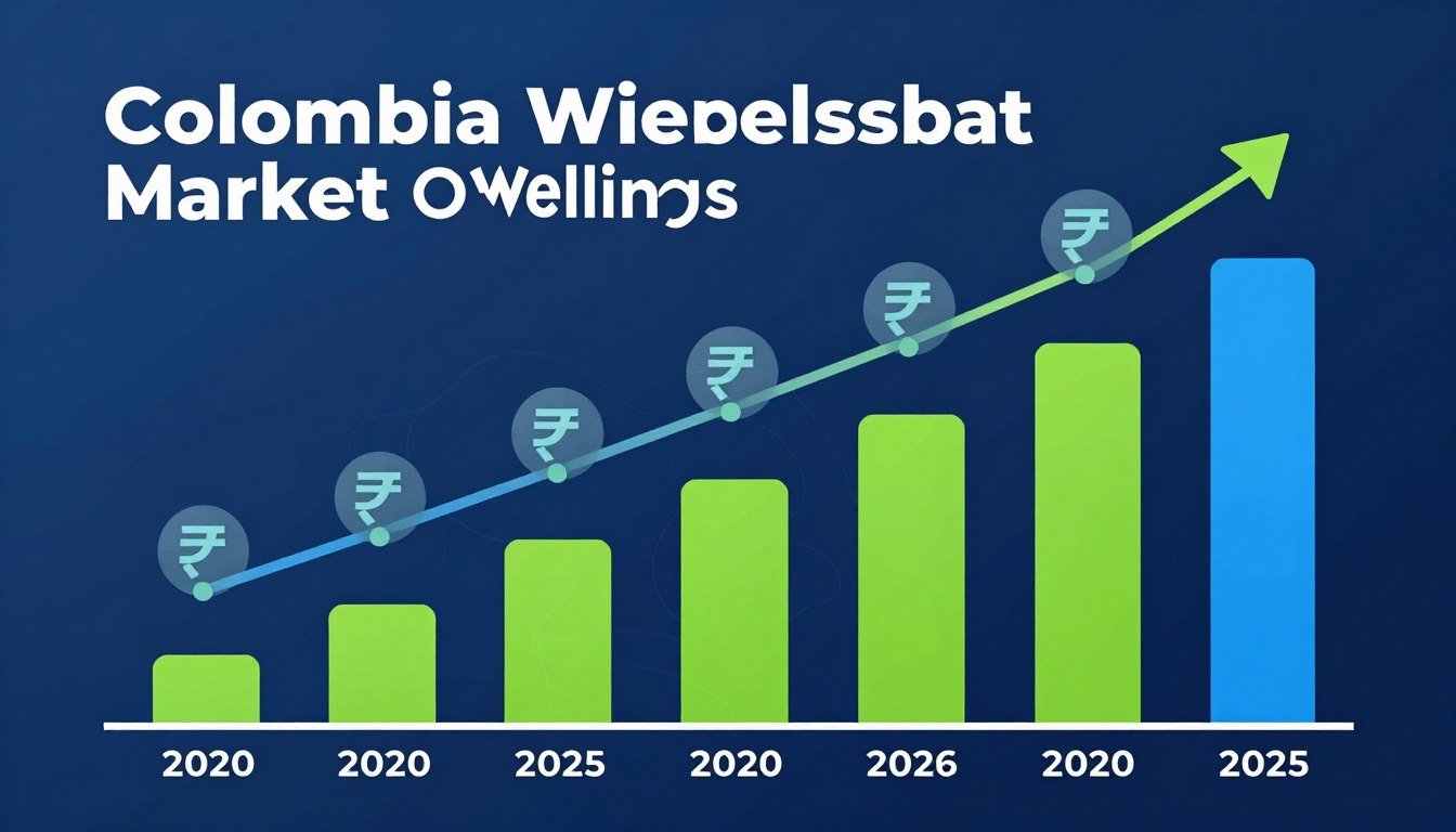 Gráfico de crecimiento del mercado de salud y bienestar en Colombia mostrando proyecciones positivas