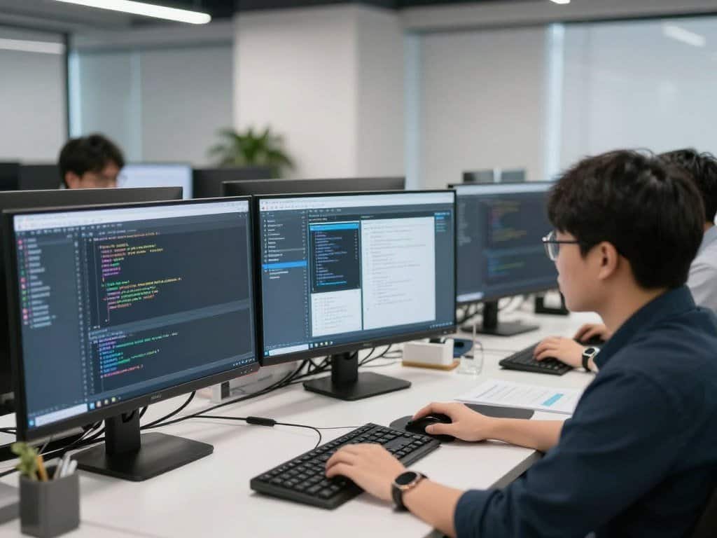 Ingenieros MAIKONG desarrollando funcionalidades personalizadas de software