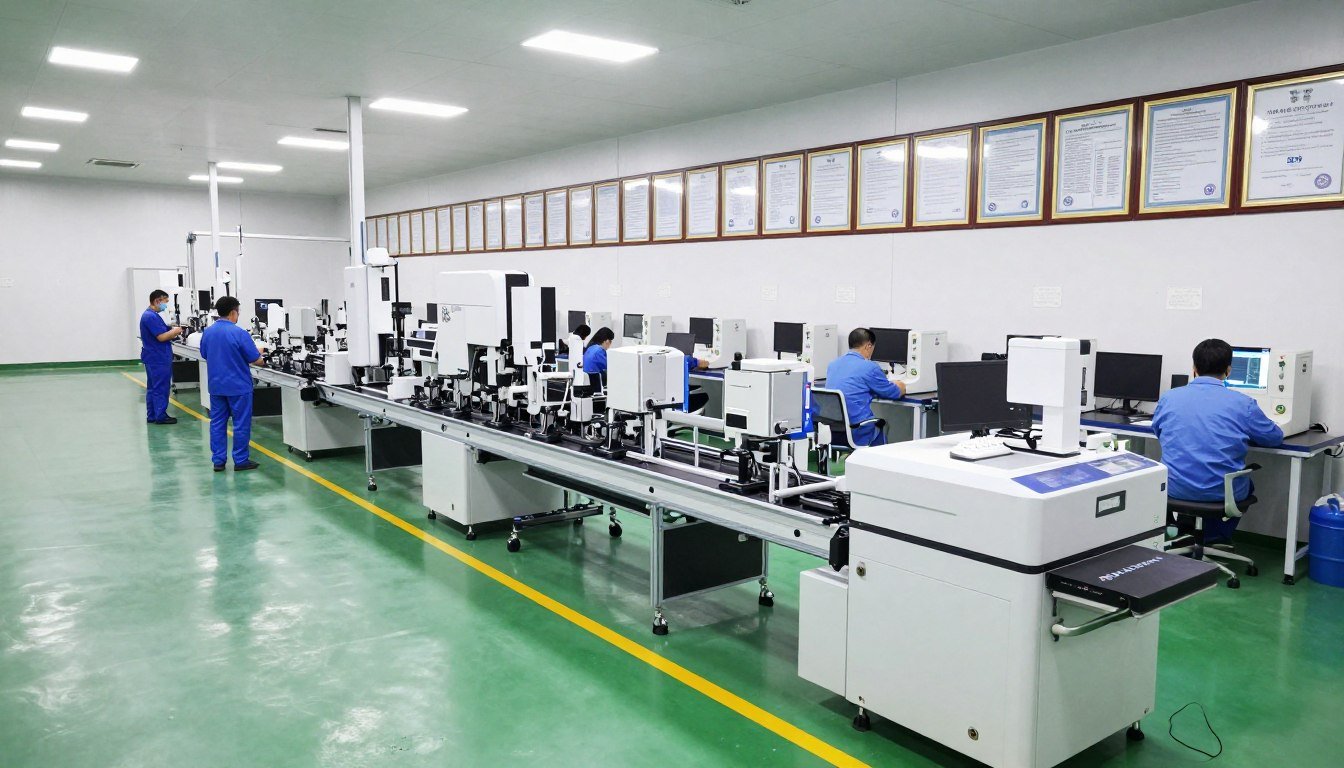 Instalaciones de fabricación MAIKONG con más de 20 años de experiencia en tecnología cuántica