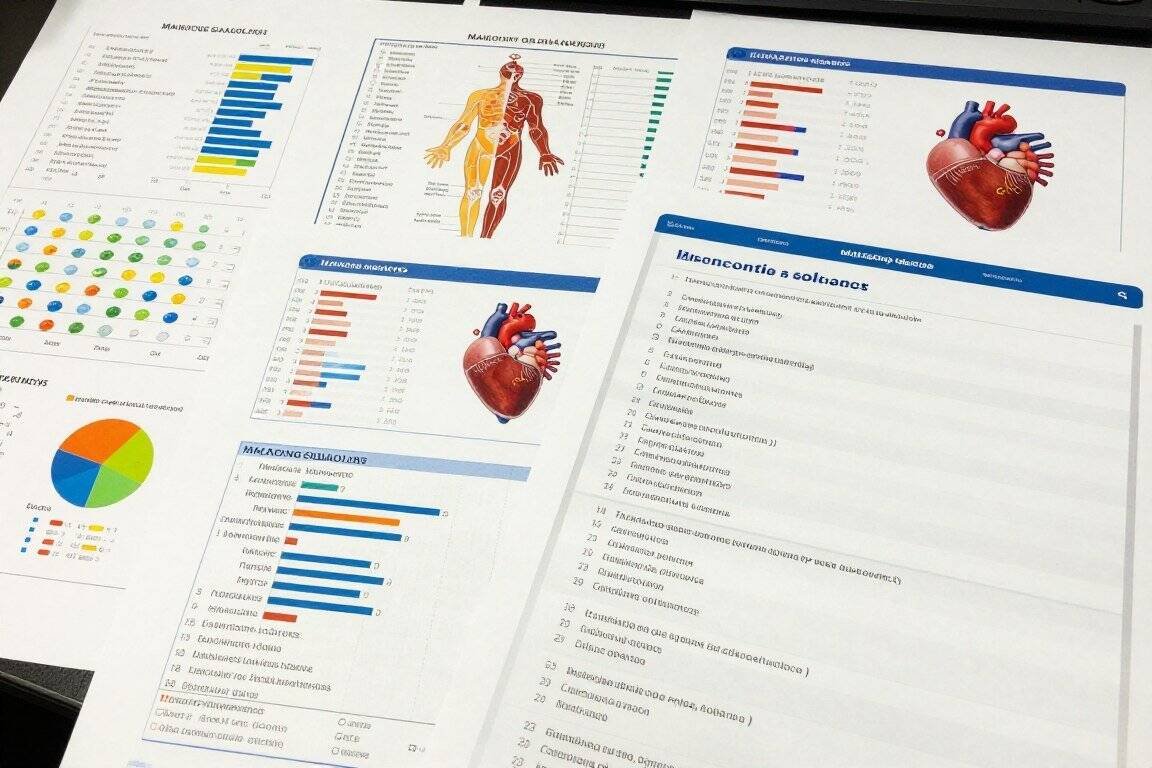 Muestra de informes impresos del analizador bio cuantico con graficos y analisis detallados