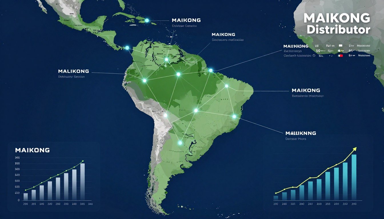 Red de distribuidores MAIKONG en América Latina mostrando expansión y crecimiento