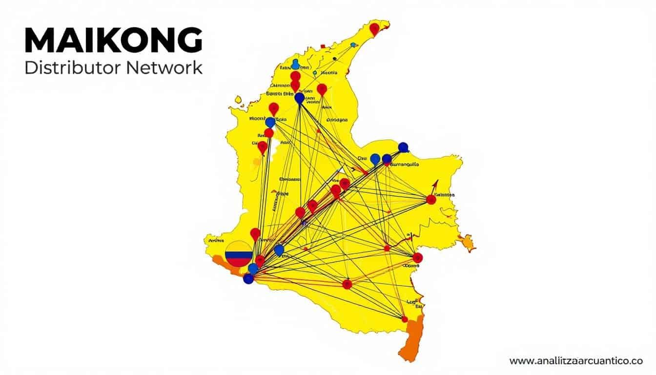 Red distribuidores MAIKONG Colombia mapa cobertura nacional
