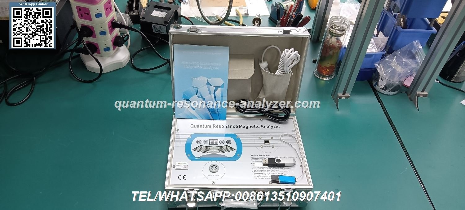 Sala de análisis con analizador cuantico en clínica