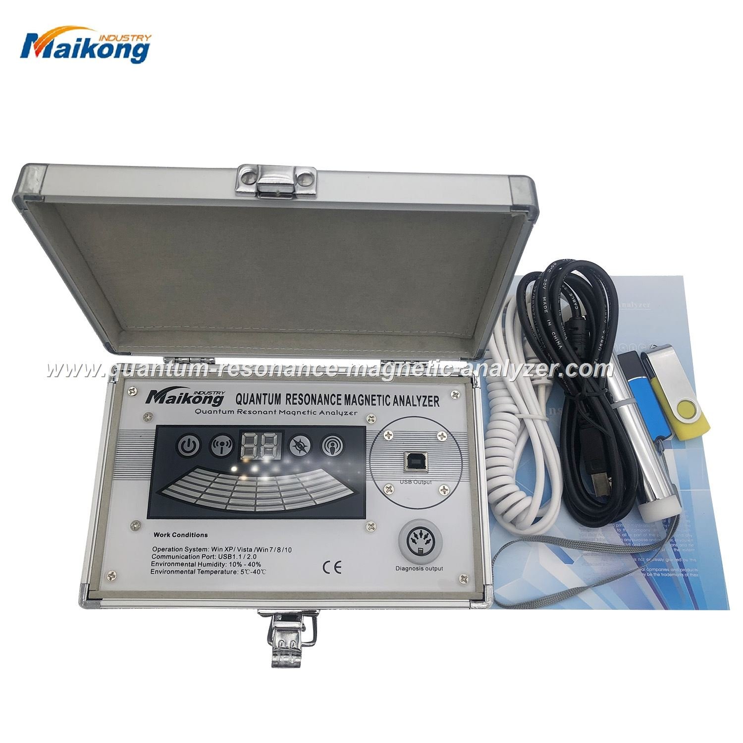 analizador cuantico maikong equipo completo con sensor