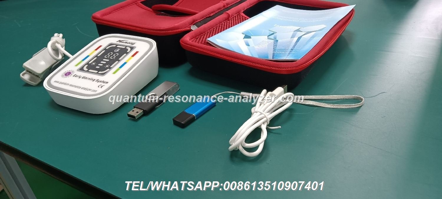 Sala de análisis con analizador cuantico en clínica