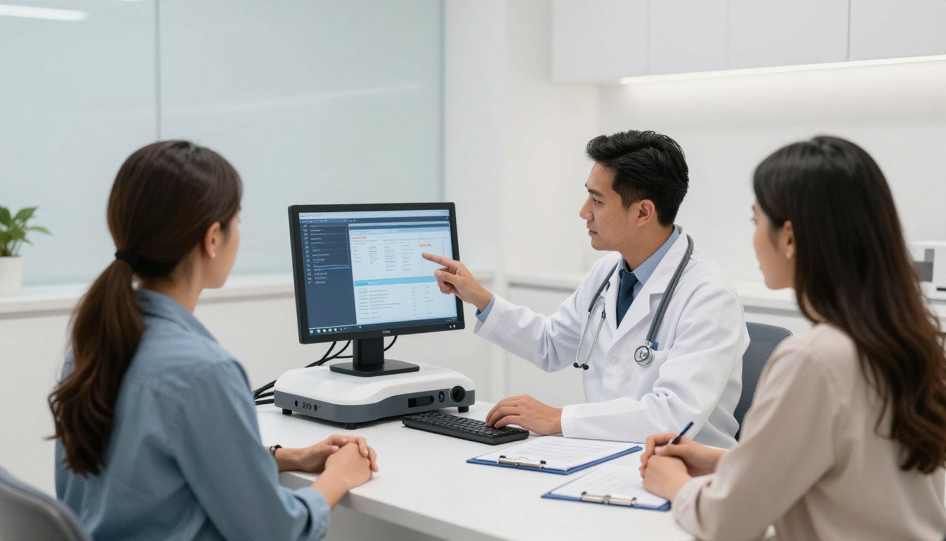 clinica moderna usando analizador cuantico pacientes