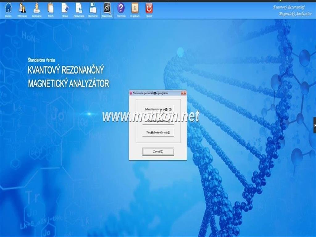Pantalla de software mostrando múltiples reportes de salud del analizador cuántico MAIKONG