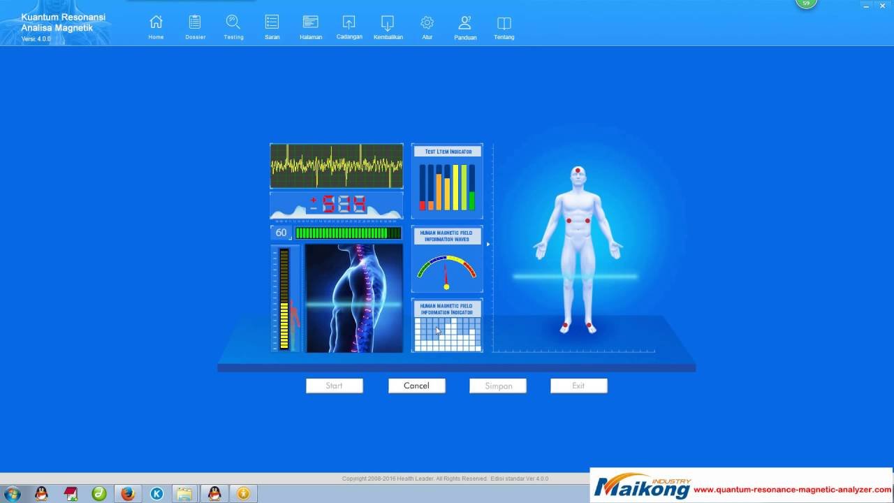 Informe cardiovascular del analizador cuántico mostrando gráficos de salud cardíaca