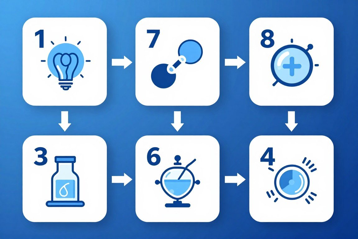 Diagrama explicativo del proceso de análisis cuántico paso por paso