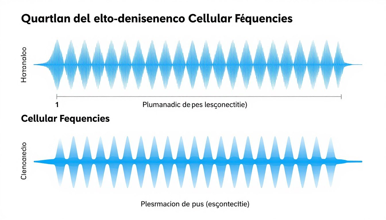 Analizador Cuántico Bioeléctrico 3 Diagrama científico mostrando principios de resonancia magnética cuántica y ondas electromagnéticas