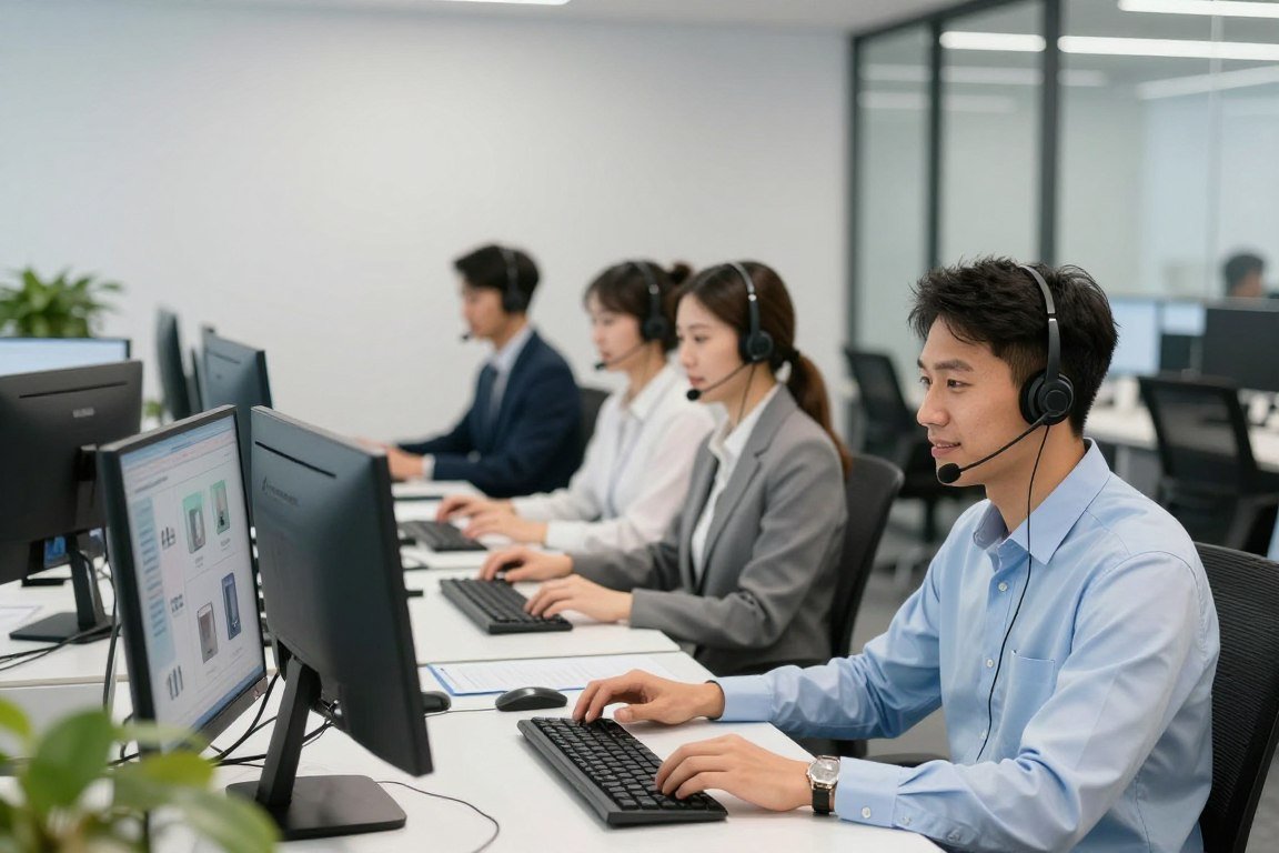 Equipo de servicio al cliente MAIKONG listo para atender consultas sobre analizadores cuánticos