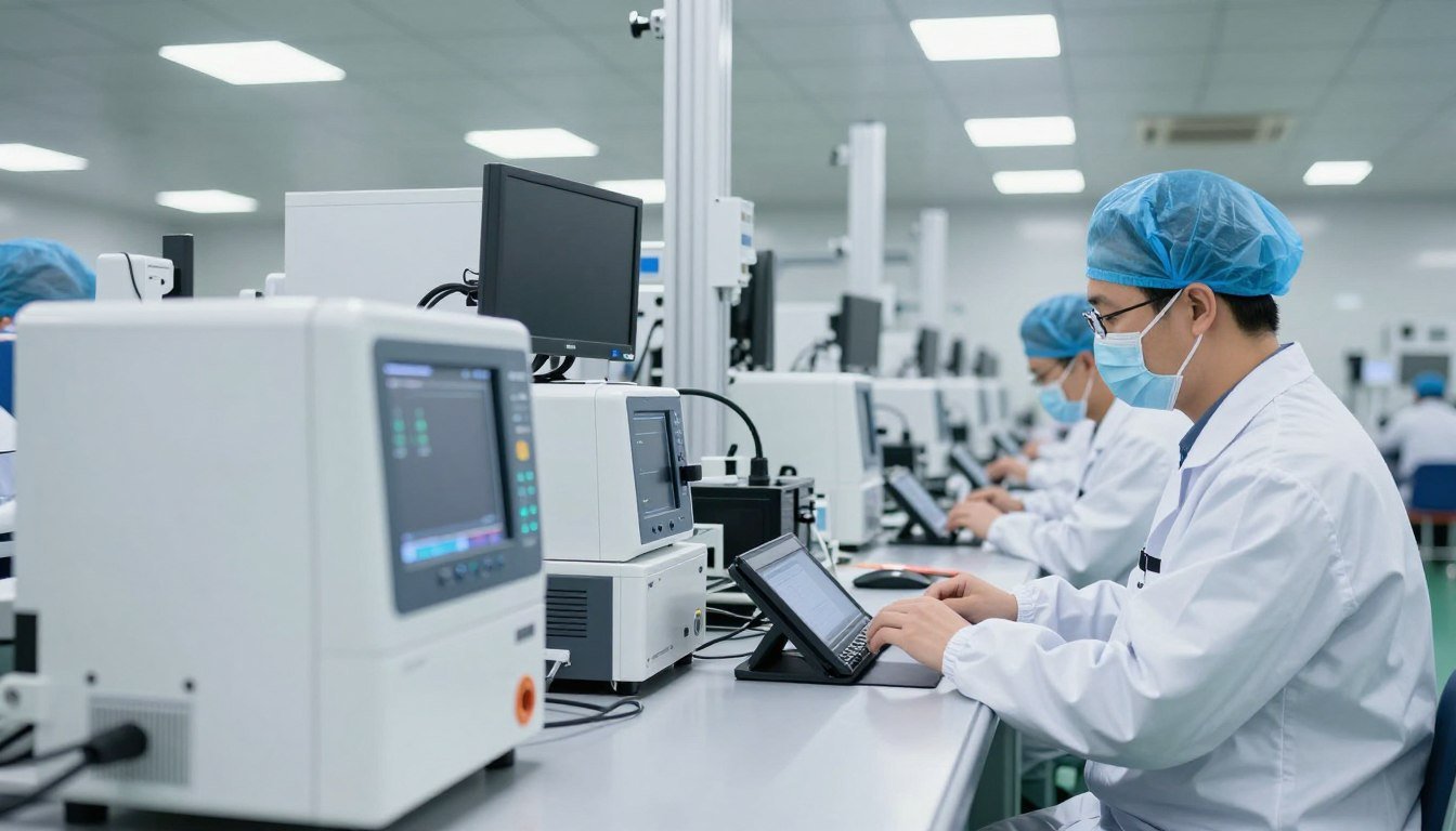 Fábrica MAIKONG producción analizadores cuánticos control de calidad ISO9000
