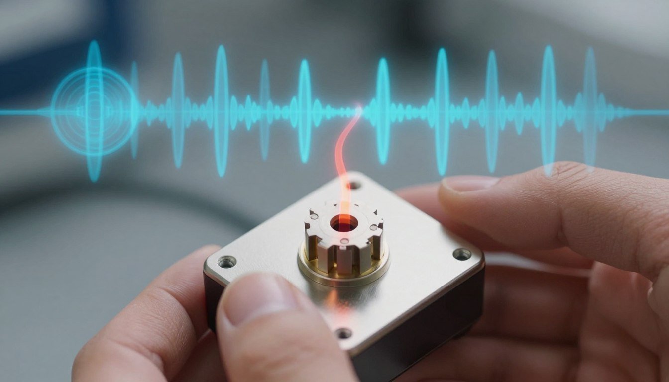Funcionamiento del analizador cuántico de resonancia magnética mostrando sensor de mano