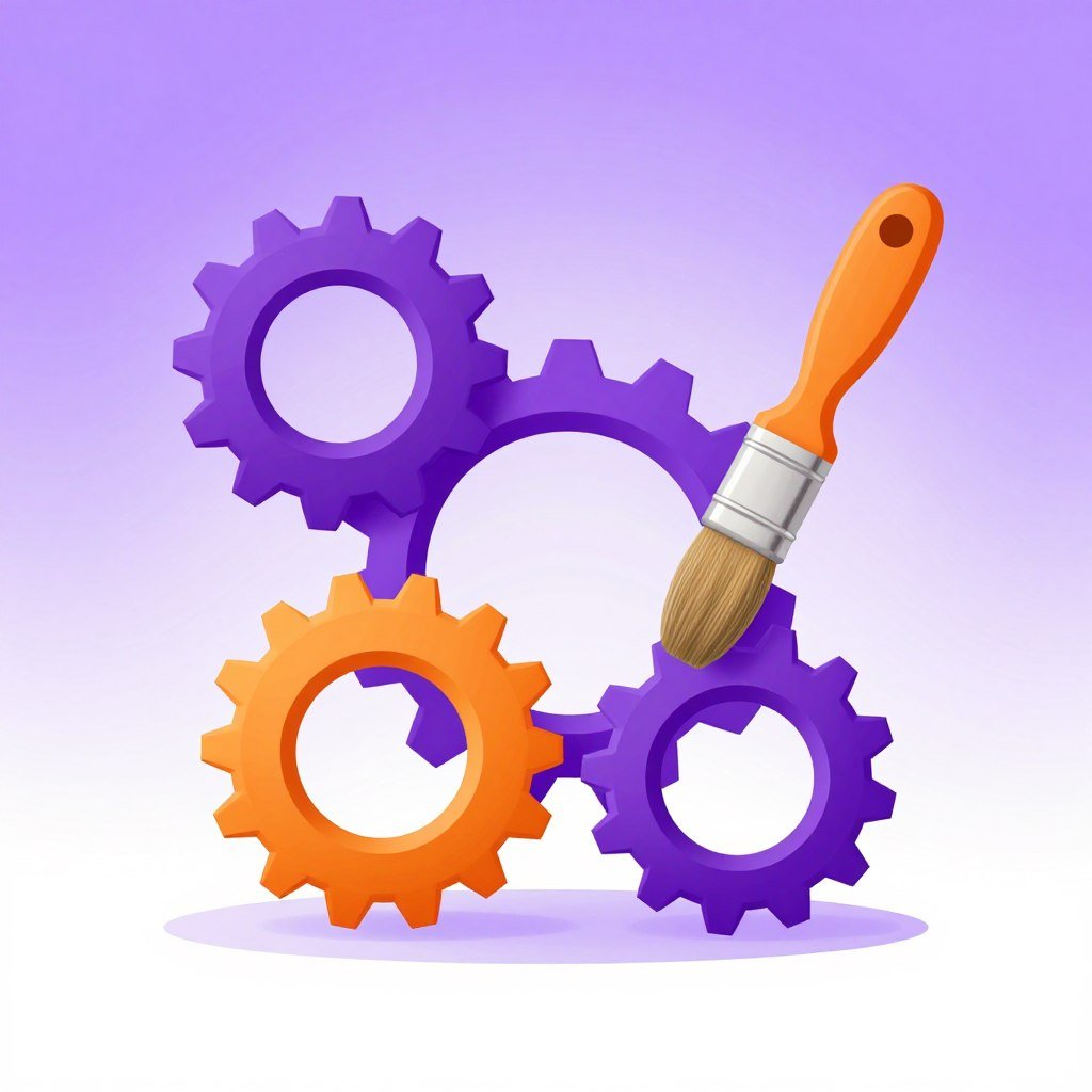 Icono de personalización con herramientas y configuración de marca