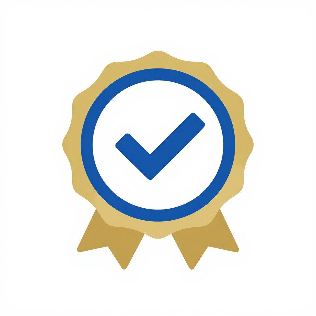 Icono representando garantía de calidad y certificación ISO de fabricante