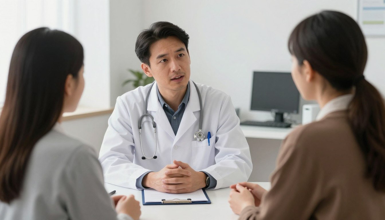 Profesional de la salud explicando limitaciones y capacidades reales del analizador