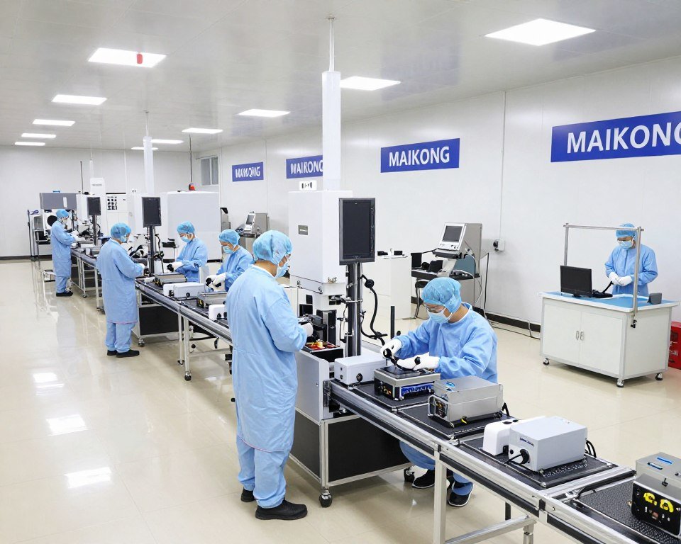 fabrica maikong produccion analizador cuantico linea ensamblaje