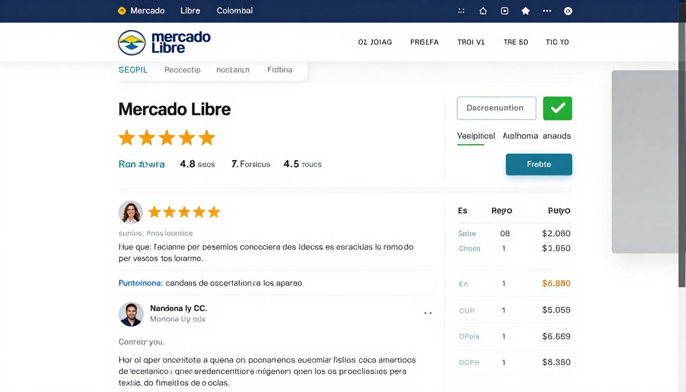 perfil vendedor mercado libre colombia con calificaciones y comentarios